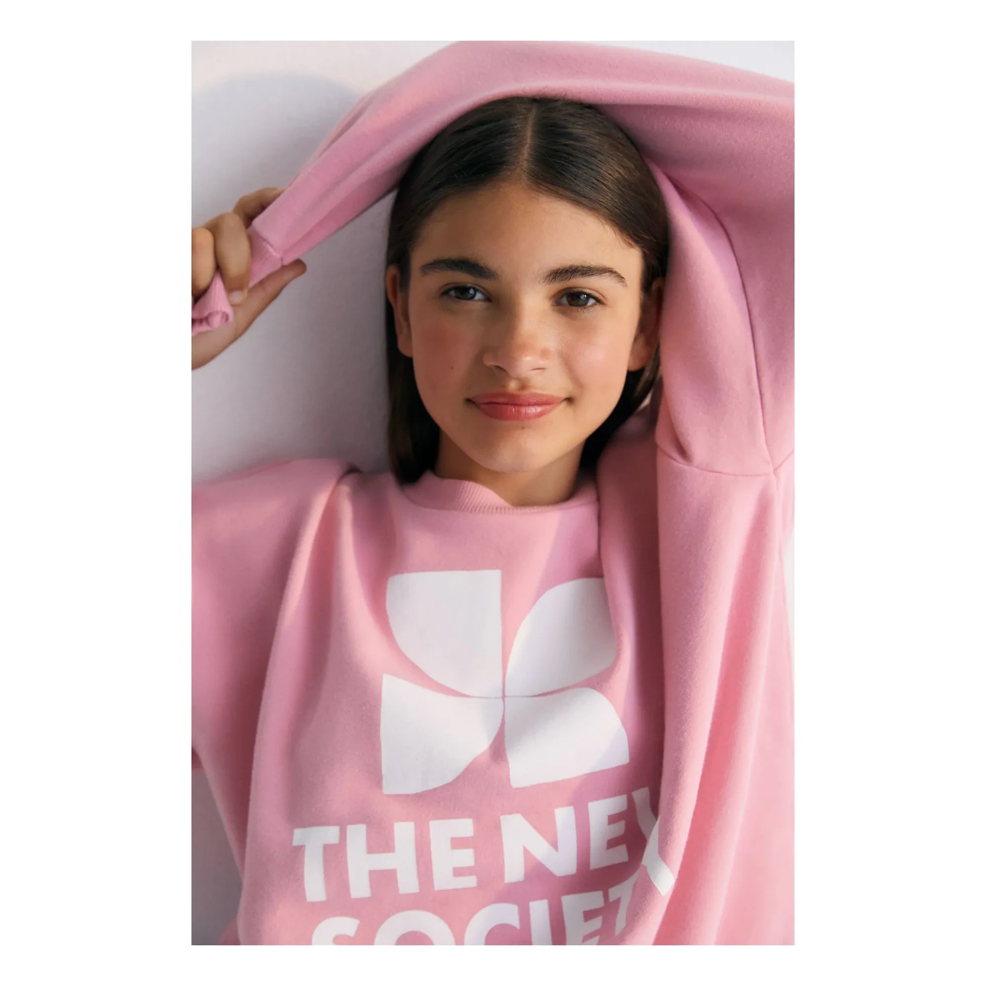 the new society - Mykonos Logo Sweatshirt | Candy Pink