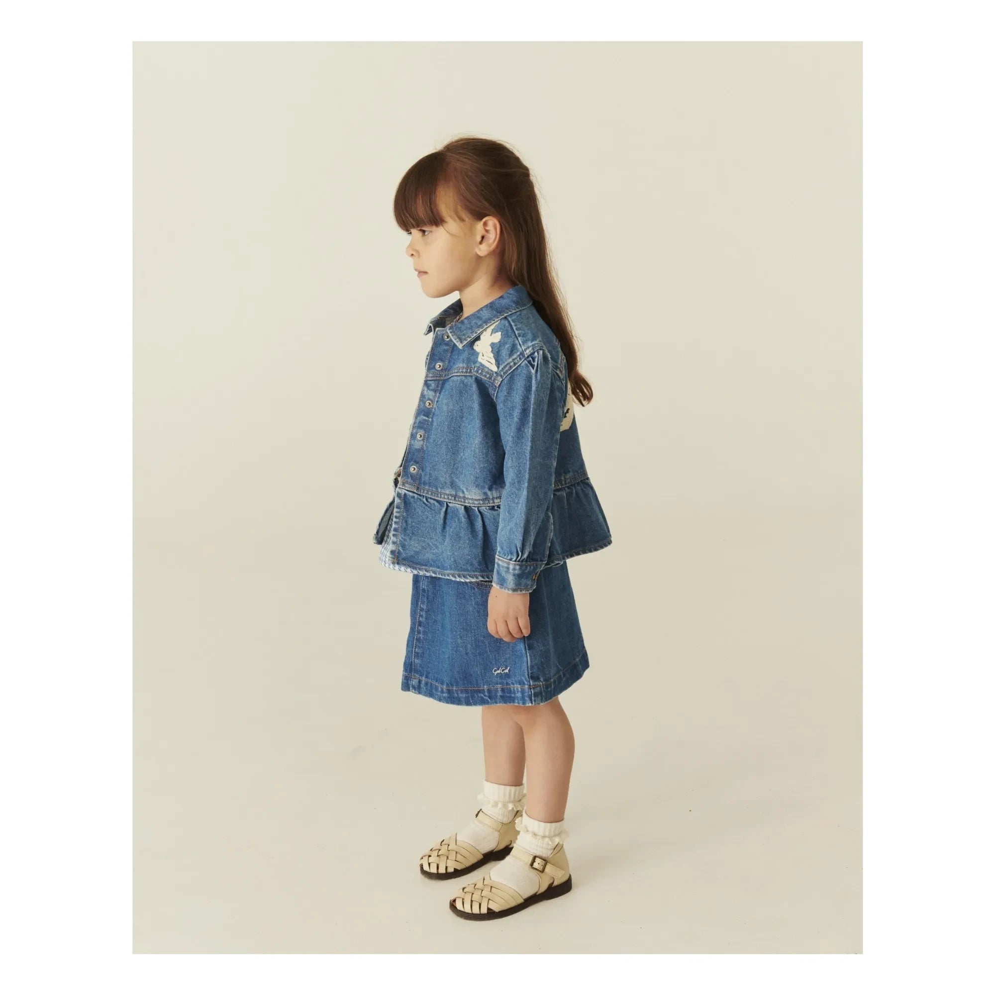 Copenhagen Colors - Denim Jacket Birds Organic Cotton | Blue