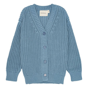 brunobruno nation - Organic cotton knit cardigan | Blue