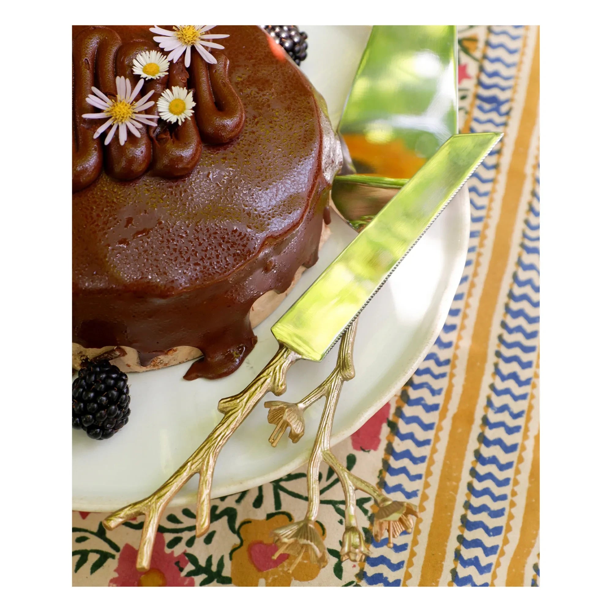 Doing Goods - Ava Blossom Cutlery Set - 2-piece | Gold