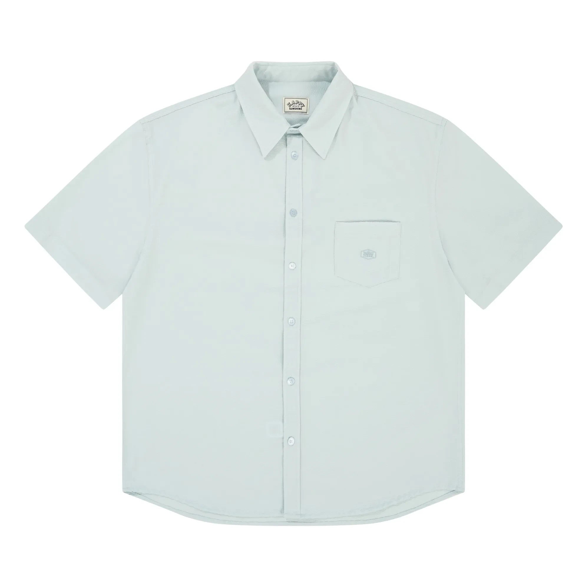 Kappy - Casual Seersucker Shirt | Light Blue
