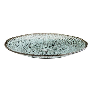 Madam Stoltz - Stone Ceramic Plate | Indigo Blue