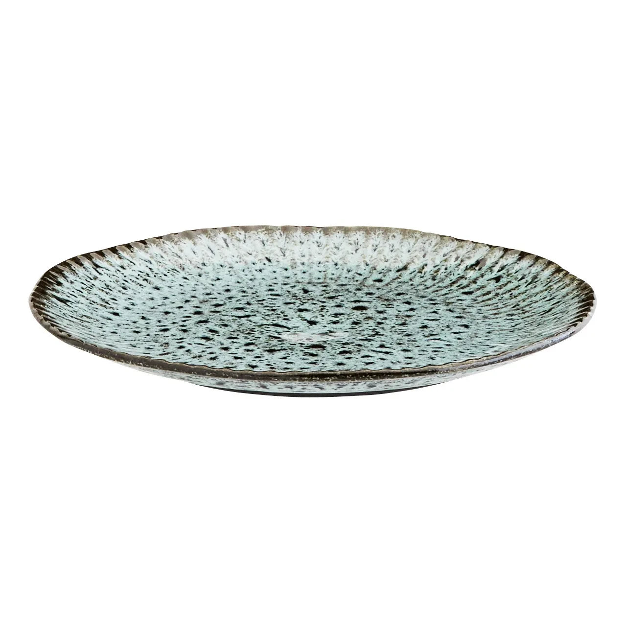 Madam Stoltz - Stone Ceramic Plate | Indigo Blue