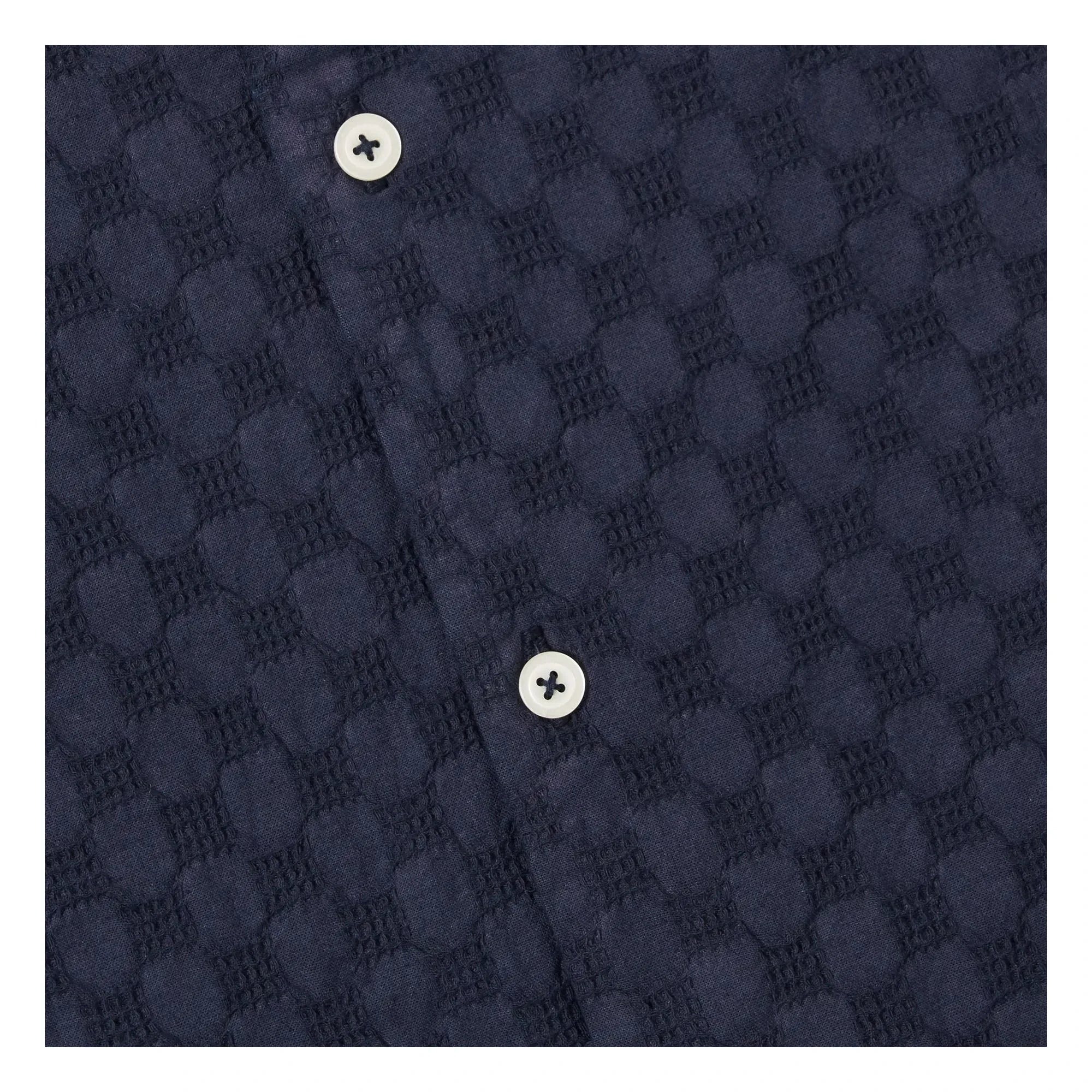 Universal Works - Chemise Road Shirt Dot Waffle | Navy