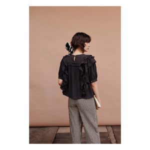 Emile et Ida - Cotton Vichy Pants | Black
