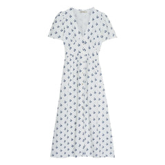 the new society - Melissa Linen Dress | White