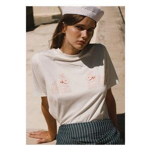 The Tiny Big Sister - Organic Cotton Bunny T-Shirt | Off White