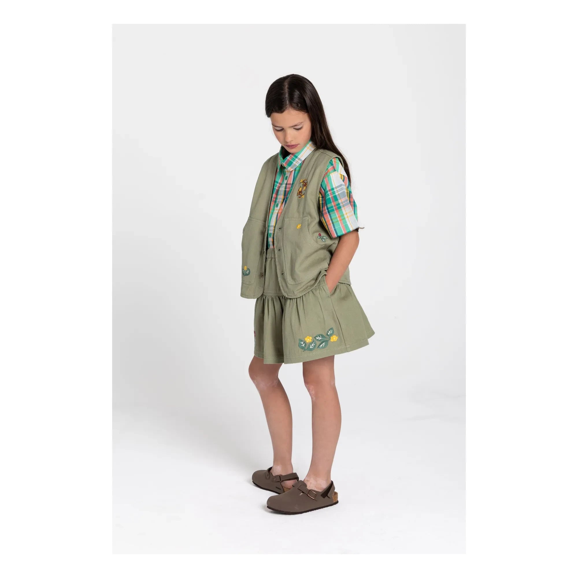 Hundred Pieces - Mara Sleeveless Jacket Boots | Almond Green