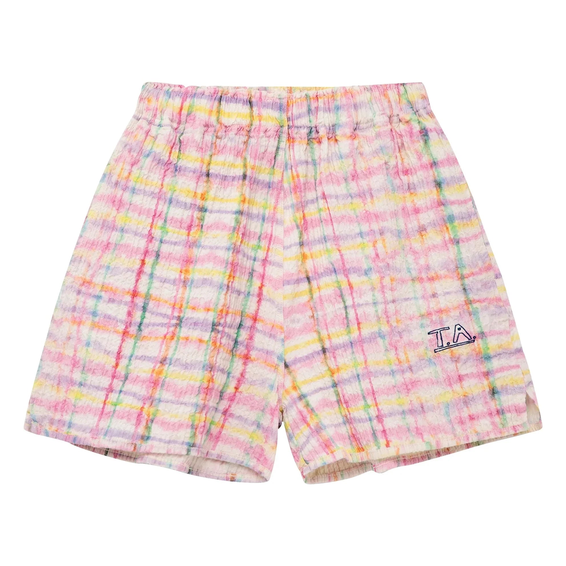 True Artist - Textured Checkered Shorts | Purple
