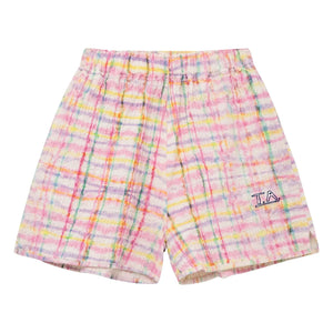 True Artist - Textured Checkered Shorts | Purple
