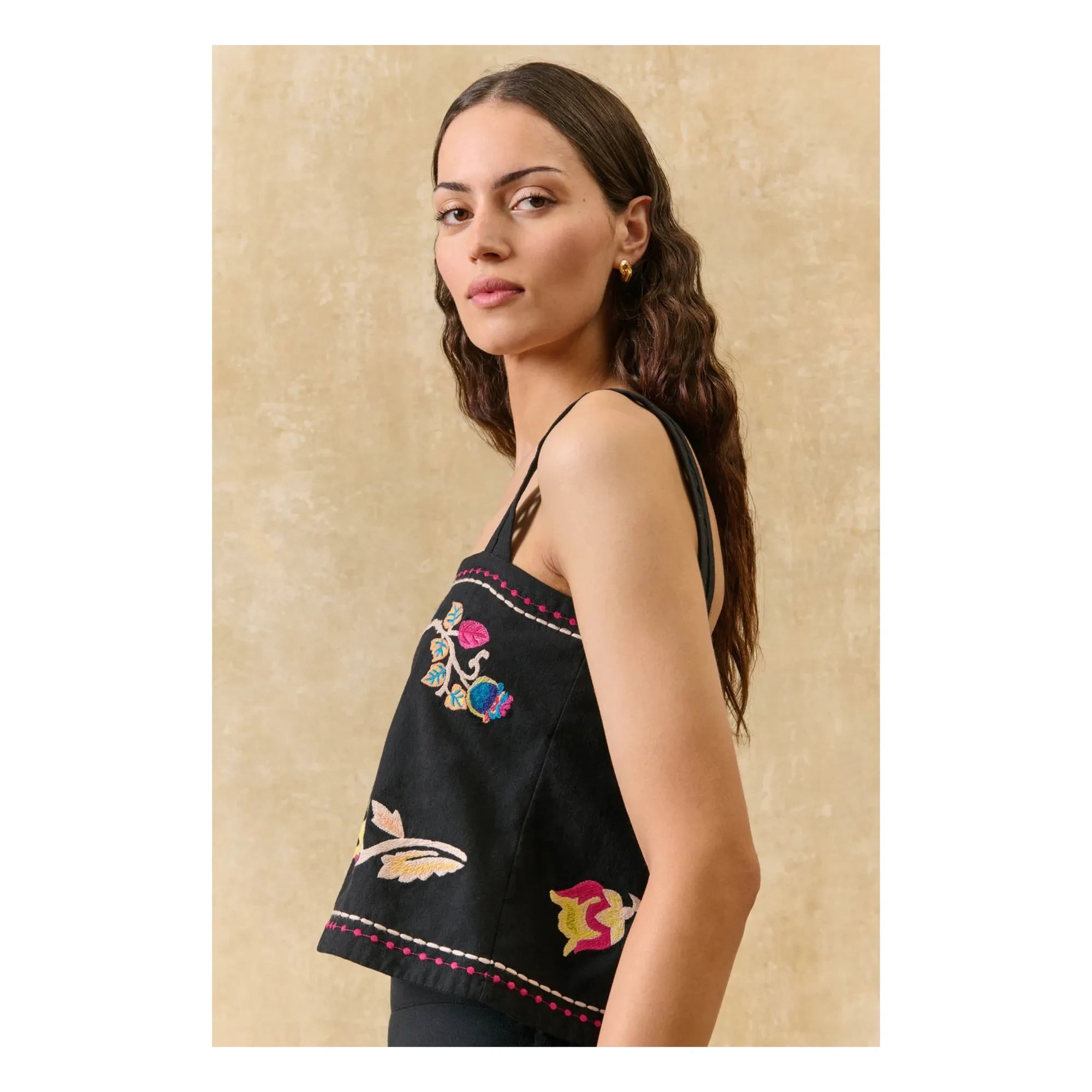 Louise Misha - Phaedra Organic Cotton Top | Black