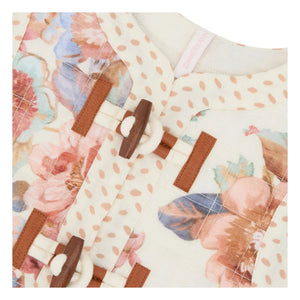 Zimmermann - Awaken Floral Pattern Sleeveless Vest | Ecru