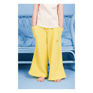 Bonton - Lauren Cotton Gauze Pocket Trousers | Yellow