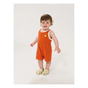 Bobo Choses - Organic Cotton Bird Ribbed Overall | Orange