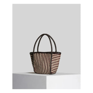Vipera - Ruby Striped Leather Bag | Ivory