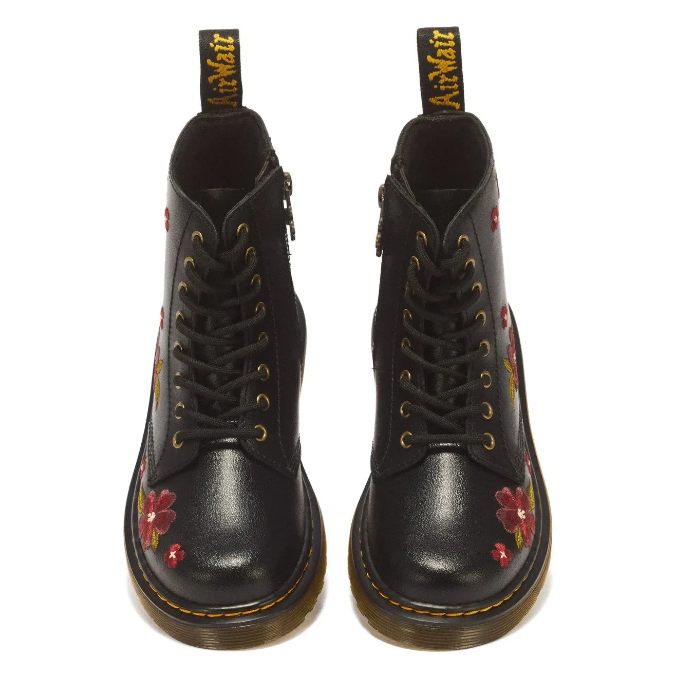 Dr Martens - 1460 J Bağcıklı Çiçekli Botlar | Siyah