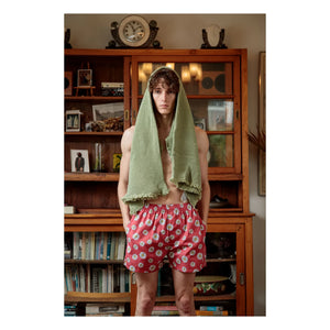 Pockies - Red Flower Boxer Shorts | Red