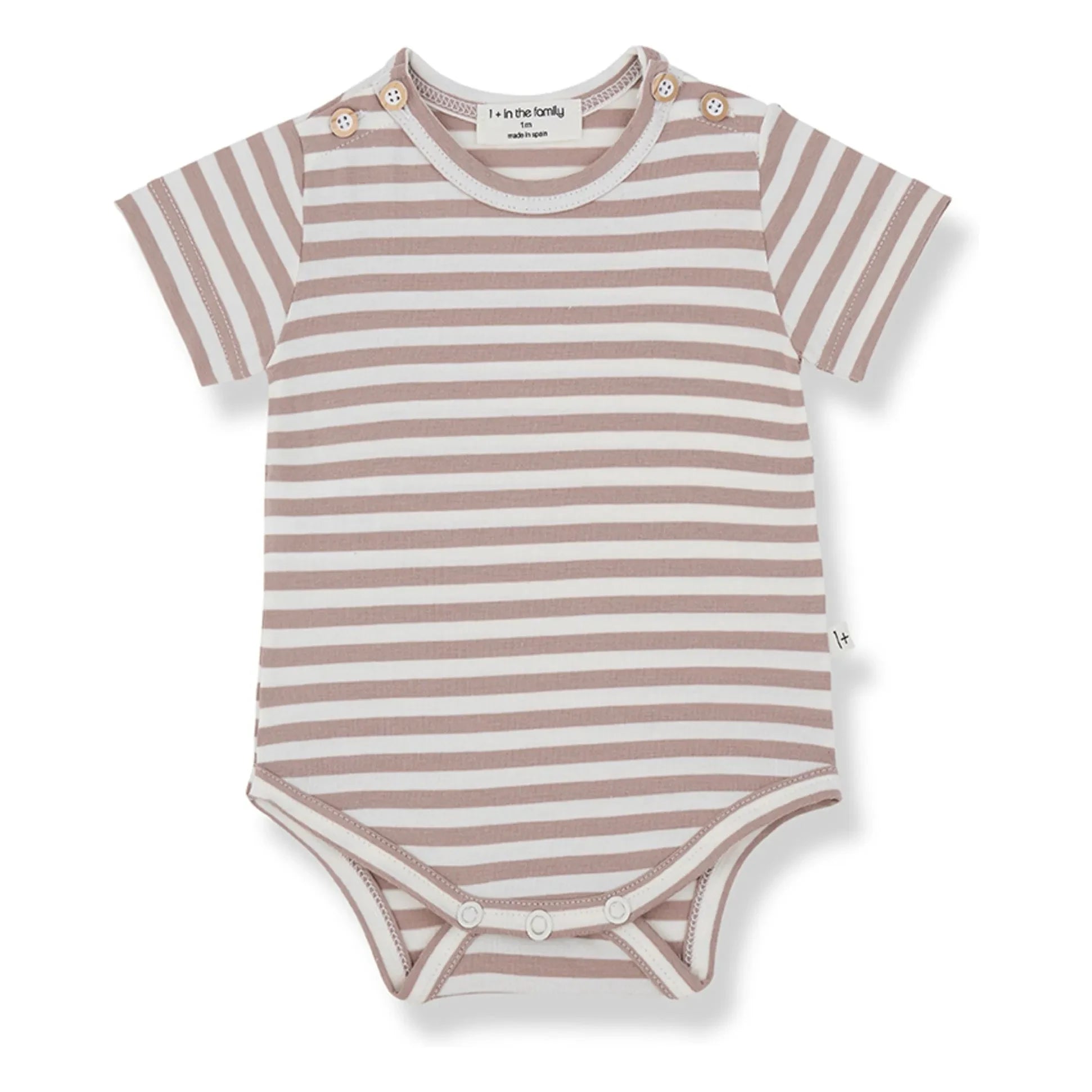 1+ in the family - Body Eloi Striped | Taupe brown