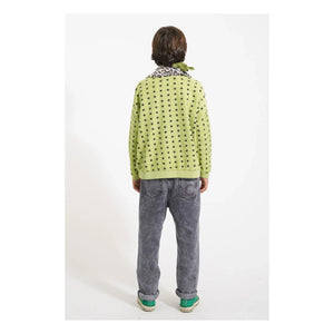 Piupiuchick - Ribbed Star Sweatshirt Organic Cotton | Green