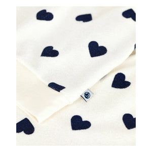 Petit Bateau - Sponge Heart Pajamas | Ecru