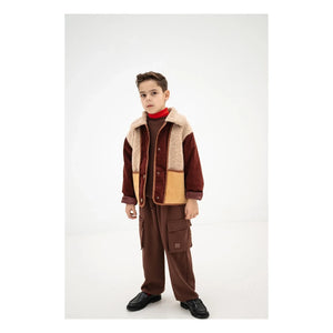 Repose AMS - Sherpa-Style Ribbed Corduroy Jacket | Burgundy