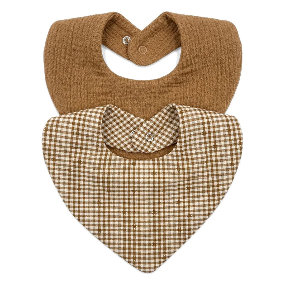 Editions Aimable - Brigitte Bandana - 2’li Set | Noisette Vichy Pamuk