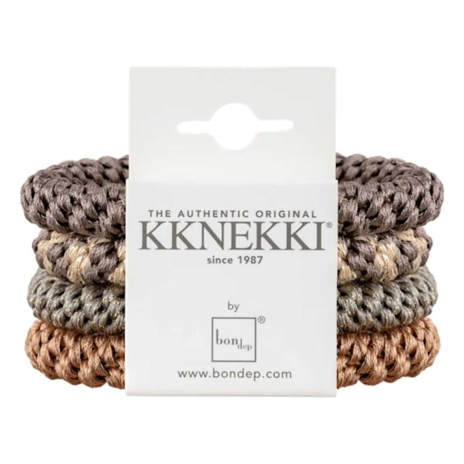 Bon Dep - Set of 4 Kknekki Hair Ties | Dark Brown