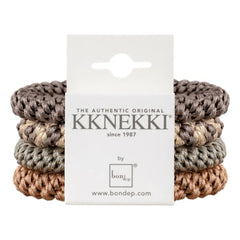 Bon Dep - Set of 4 Kknekki Hair Ties | Dark Brown