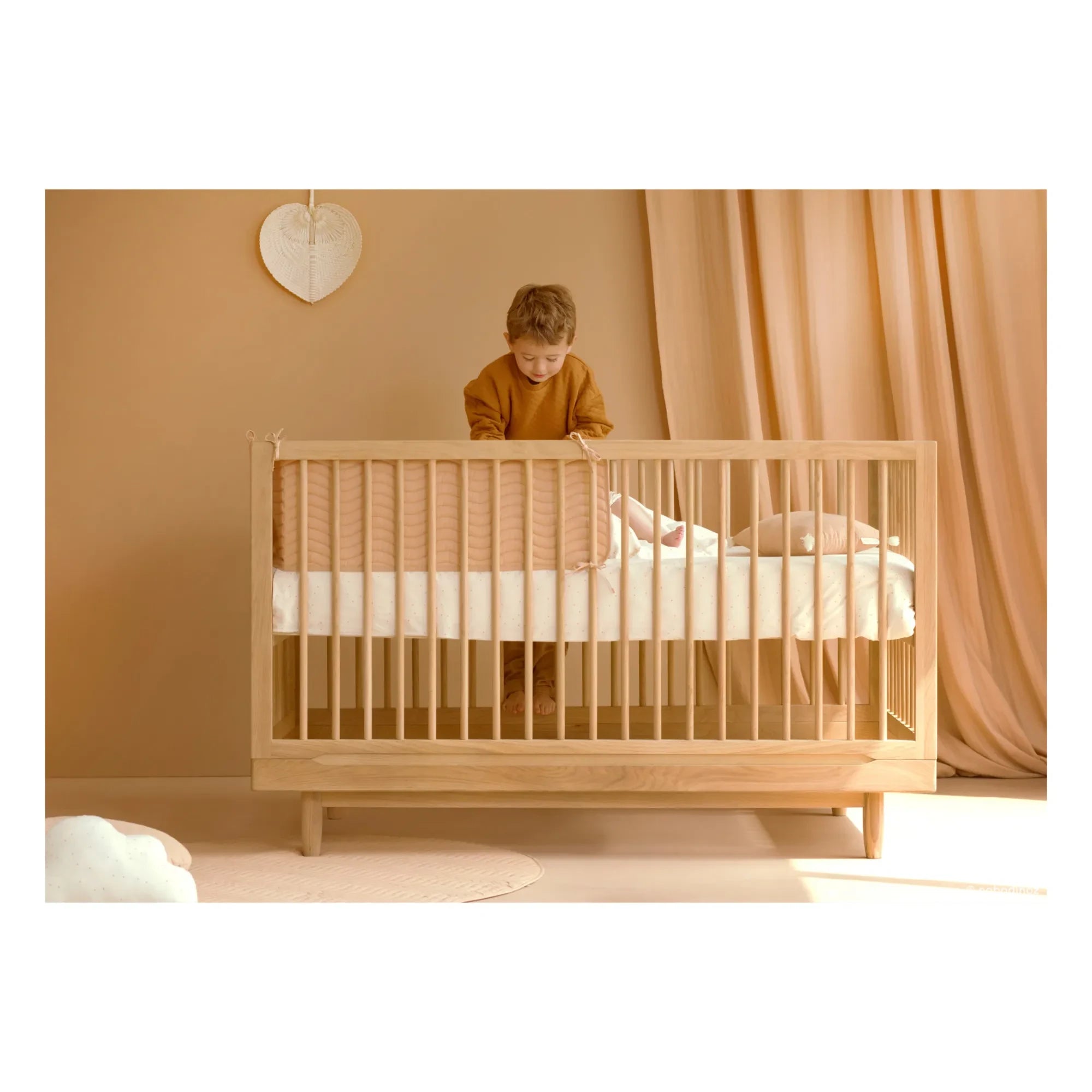 Nobodinoz - Pure Dönüştürülebilir Bebek Karyolası 70x140 cm | Meşe