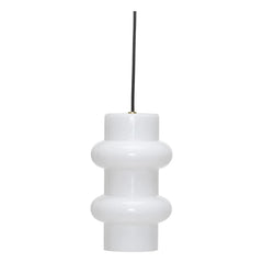 Hübsch - Double Bulb Glass Pendant Lights | White