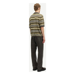 Samsoe Samsoe - Samarco Striped Knitted Polo | Khaki