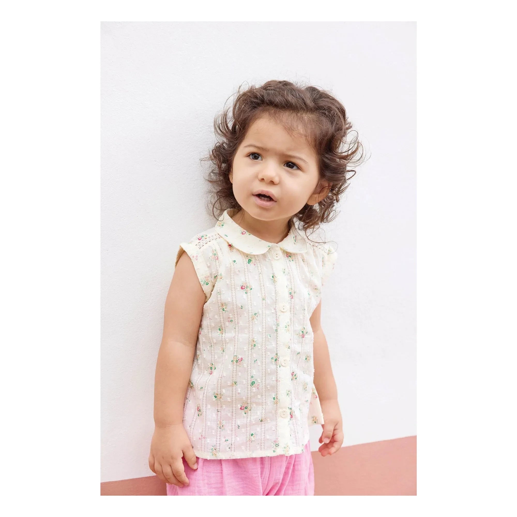 Bonton - Lorelei Bouquets Claudine Collar Shirt | Off-White