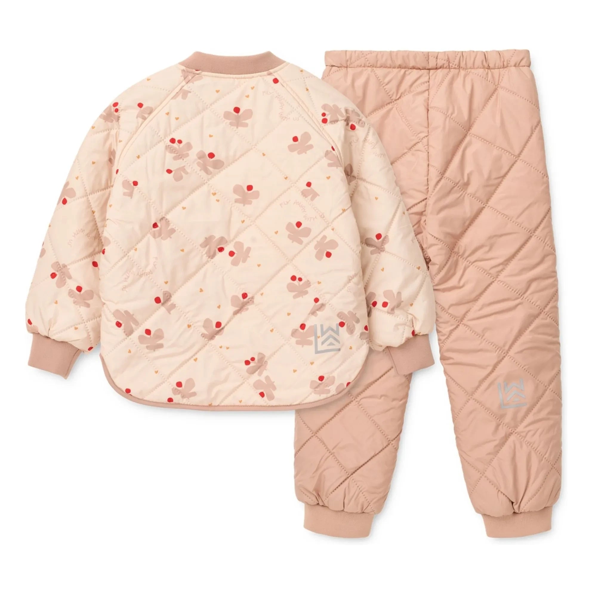 Liewood - Zella Papillons Recycled Fiber Thermal Set | Light Pink