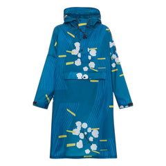 Rainkiss - Japanese Cherry Blossom Waterproof Cape | Blue