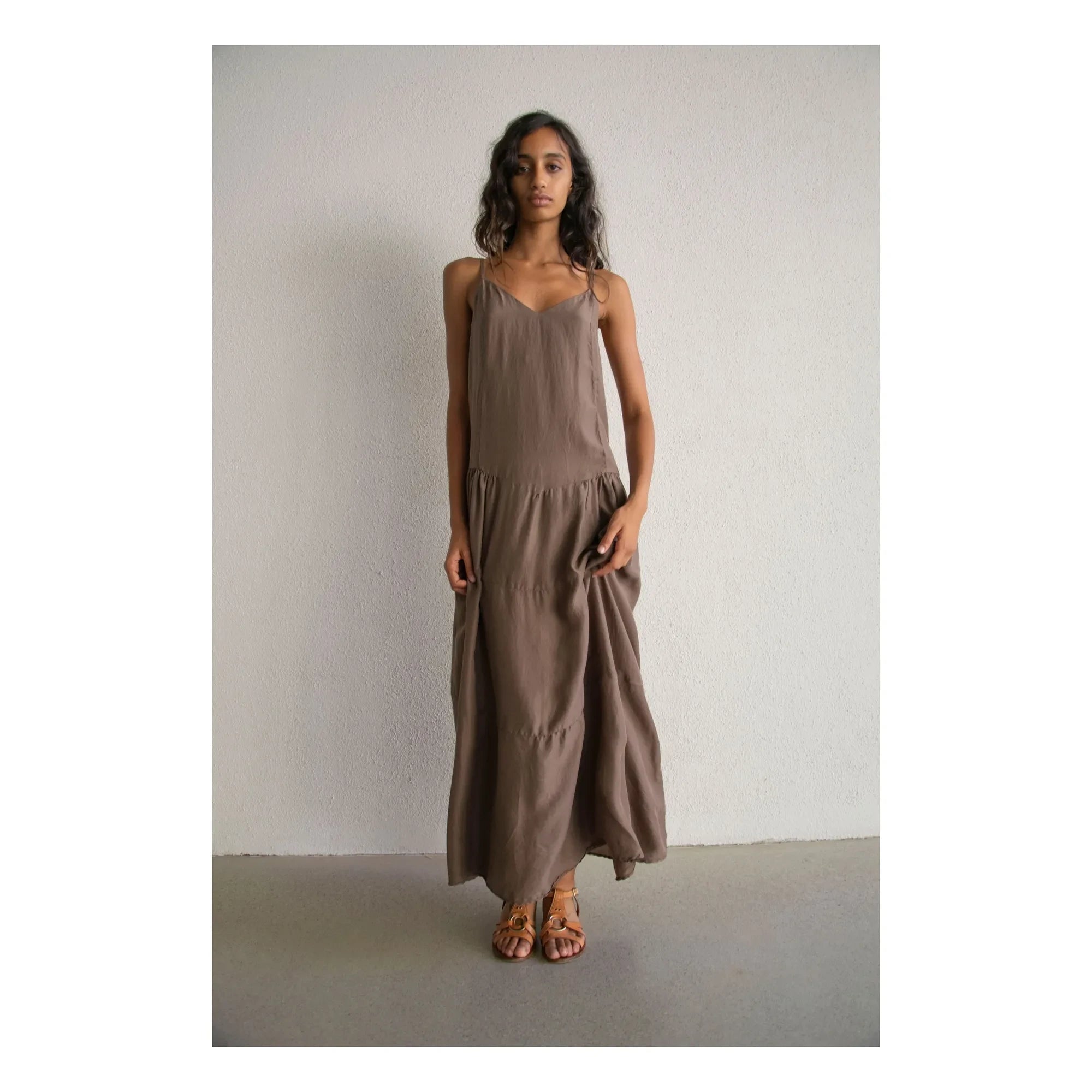 THEAVANT - Silk Martini Dress | Chocolate