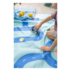 Quut - Circuit microfiber beach towel | Blue