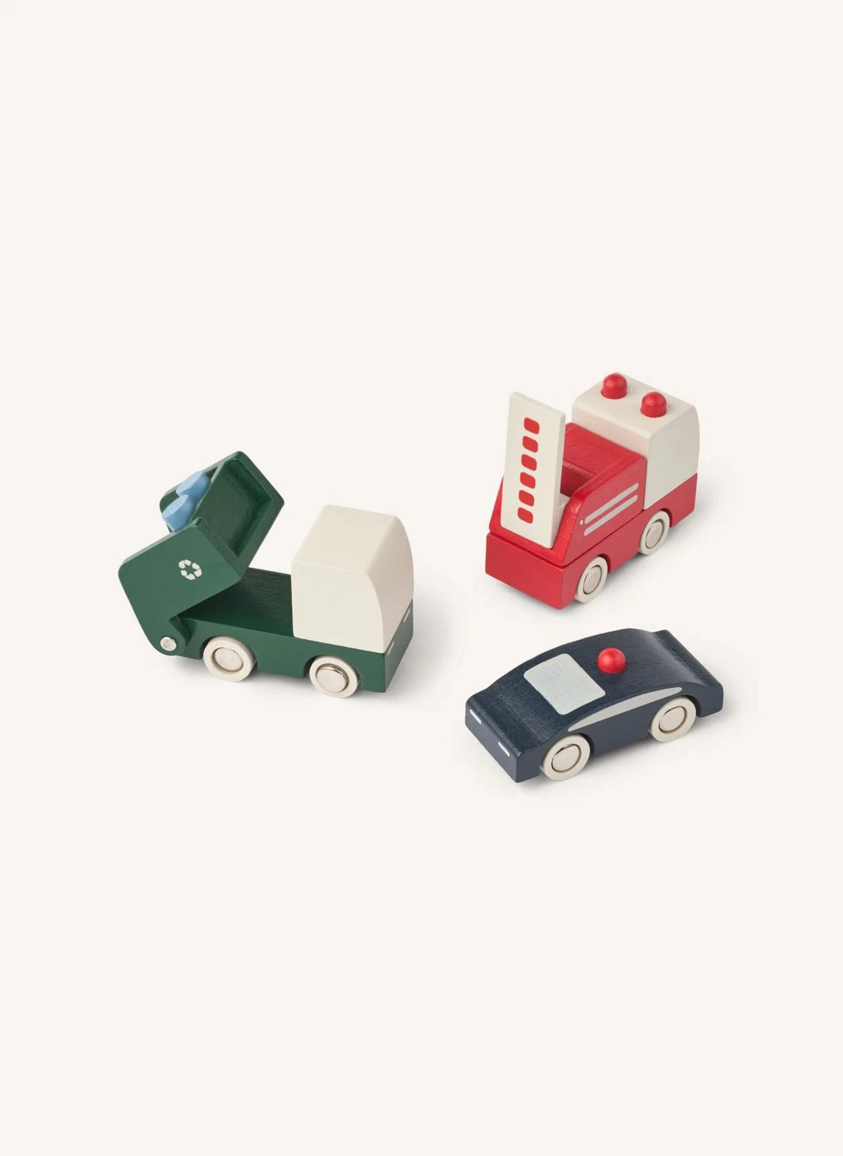 Liewood - Jordy Emergency Response Vehicles - Set of 3 | Classic Navy Multi Mix
