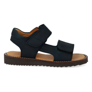 Angulus - Double Strap Nubuck Sandals | Navy Blue