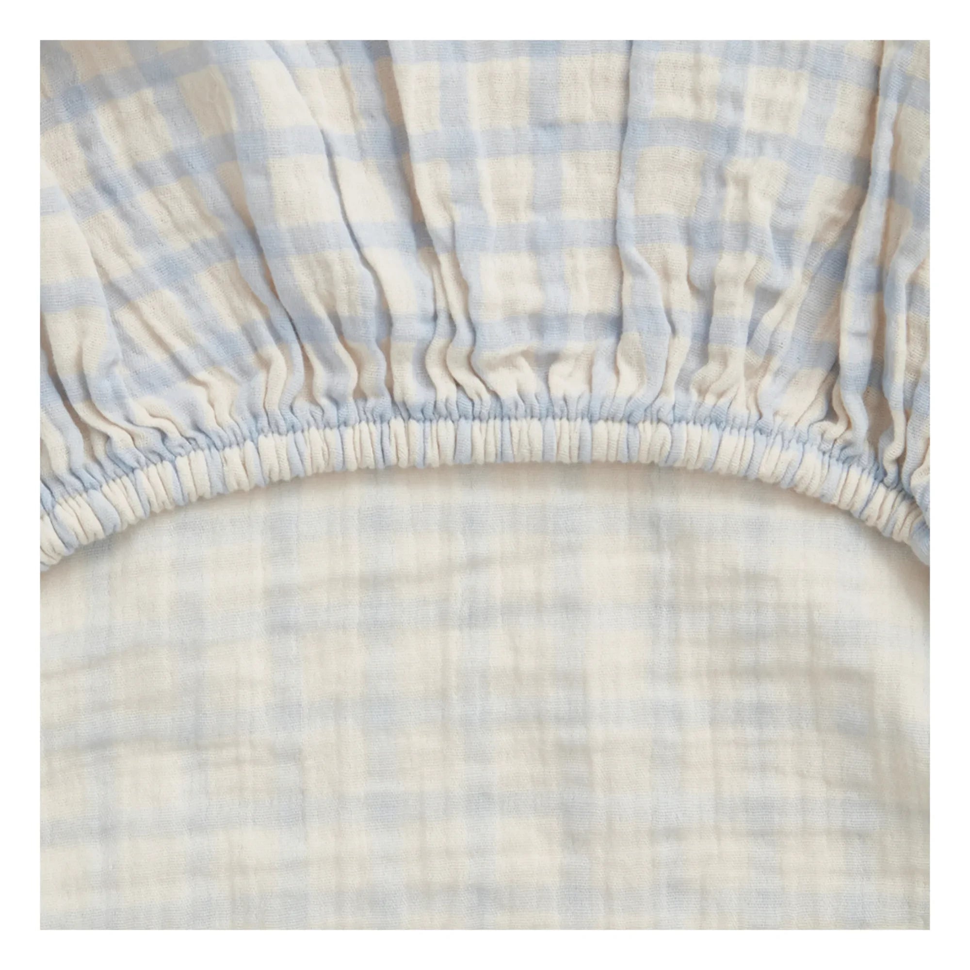 garbo&friends - Gingham Sky Changing Mat Cover | Light Blue