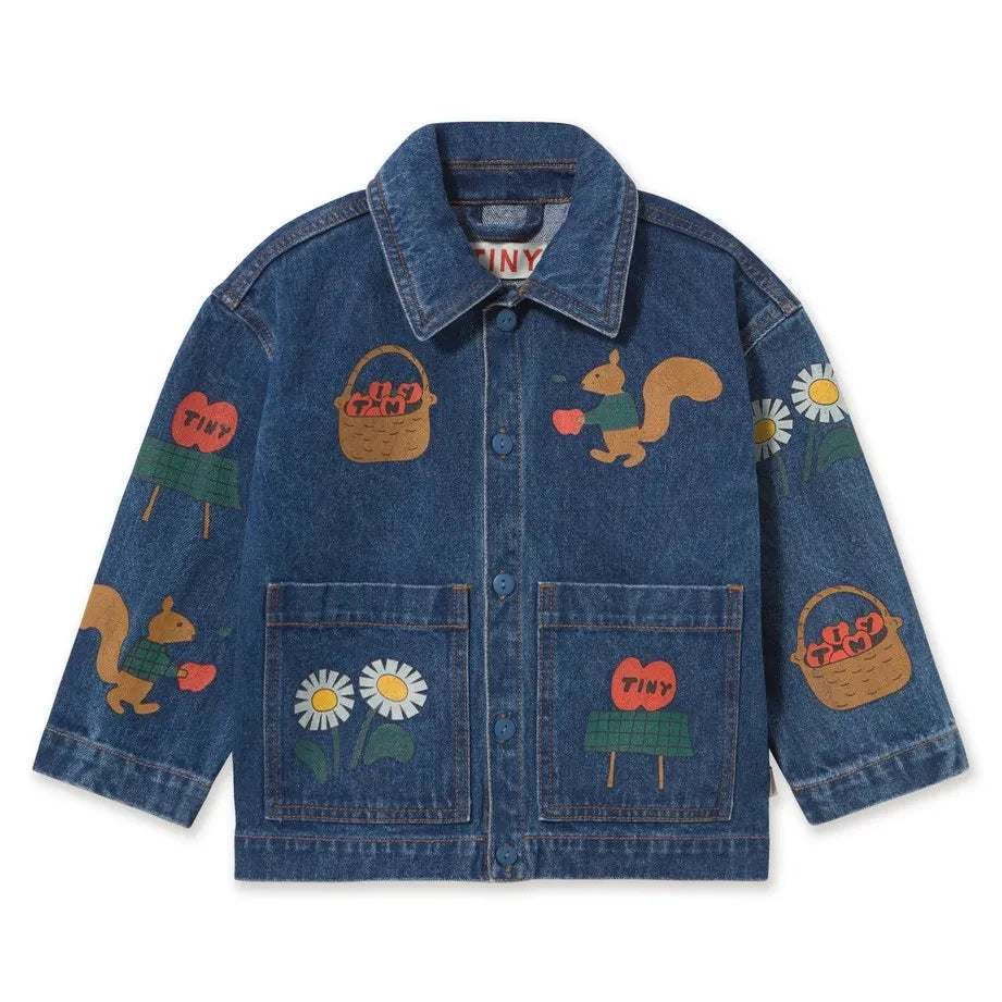 Tinycottons - Pommes Denim Ceket | Mavi
