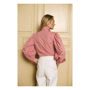 Maria de la Orden - Fairy Tale Cotton Gingham Blouse | Red