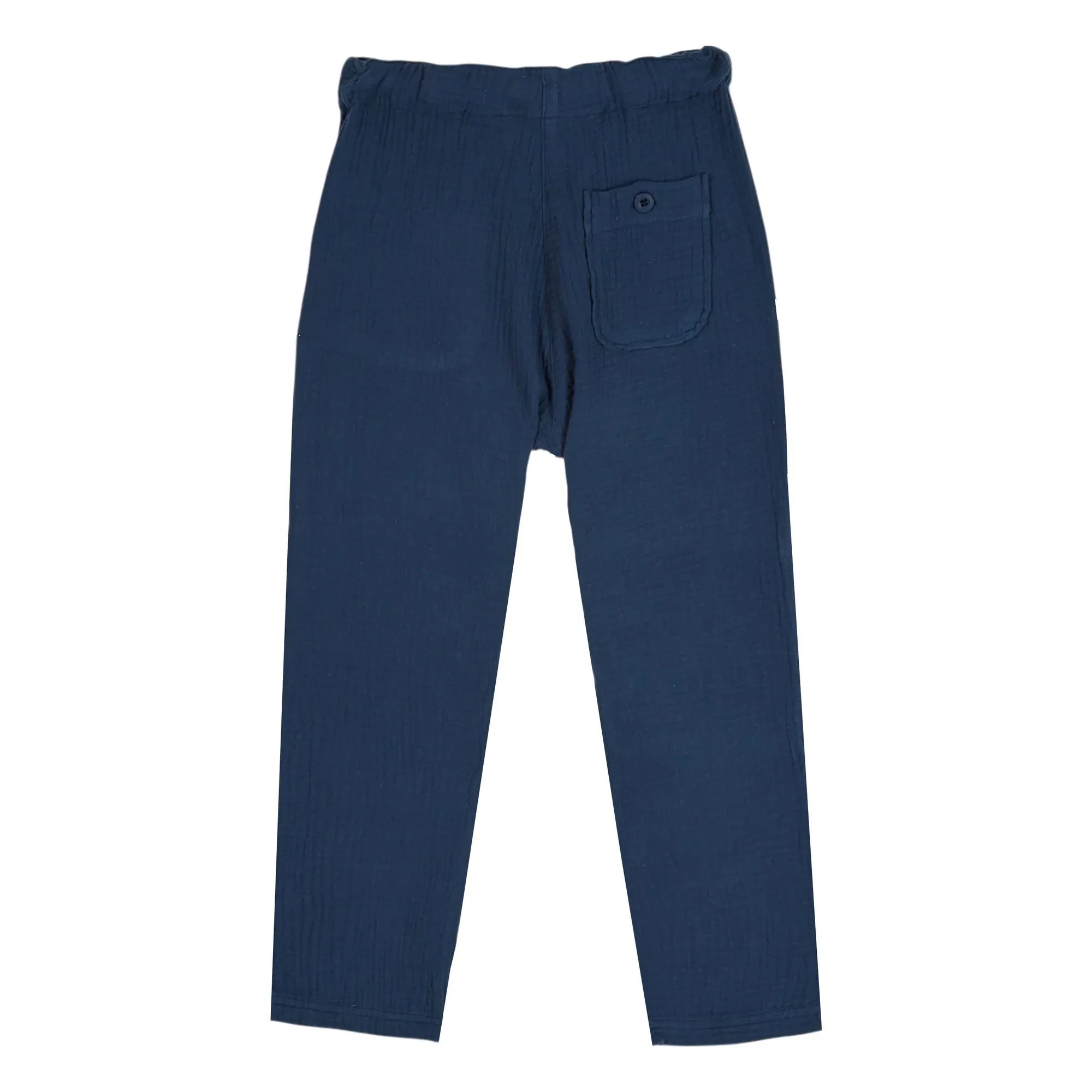 Emile et Ida - Plain Cotton Gauze Pants | Navy Blue