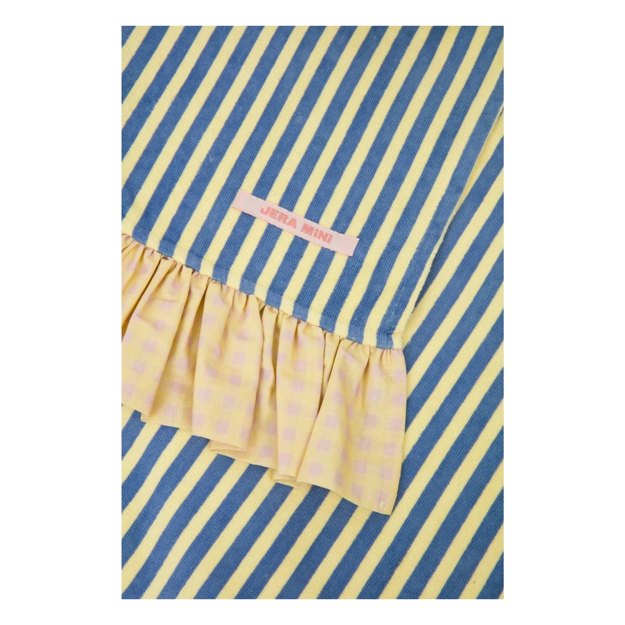 Jera Mini - Striped Ruffle Towel Beach Towel | Light Yellow