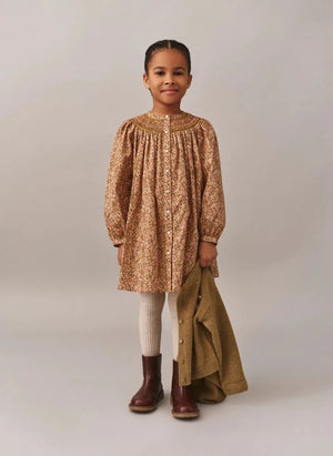 Bonpoint - Jadwiga Liberty Organik Pamuk Elbise | Mauve