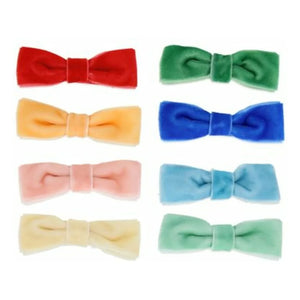 Meri Meri - Velvet Bow Hair Clips - Set of 8