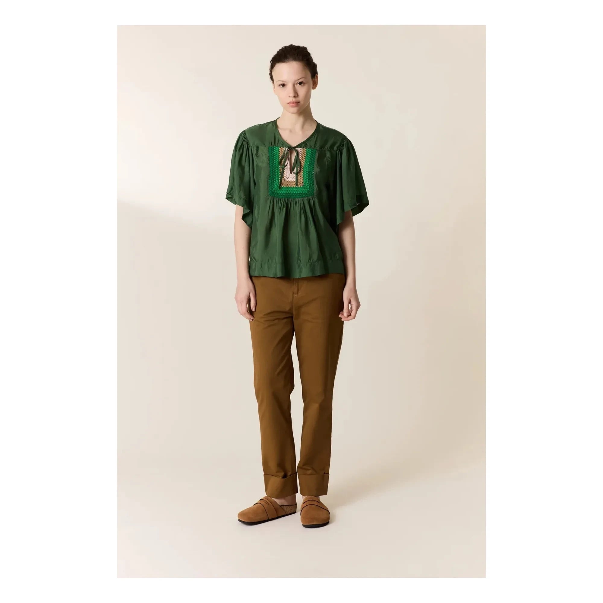 Leon & Harper - Cocto Knit Blouse | Green