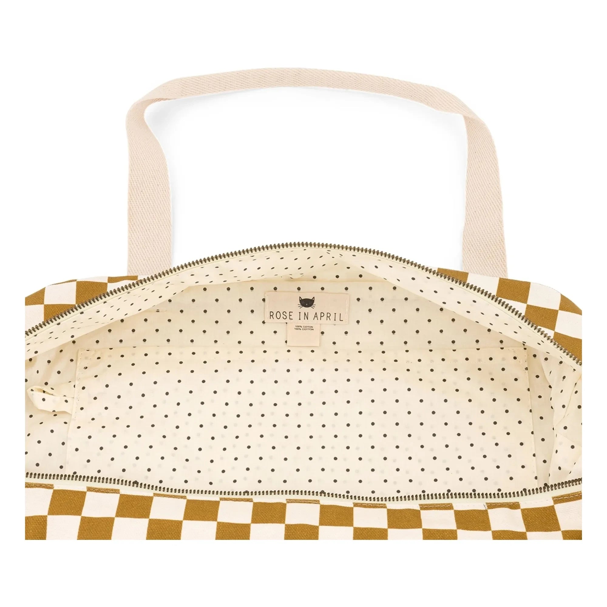 Rose in April - Raphael Check Baby Diaper Bag | Caramel