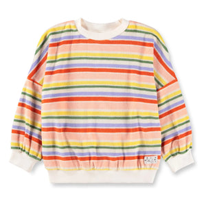 Molo - Marika striped organic cotton sweatshirt | Orange