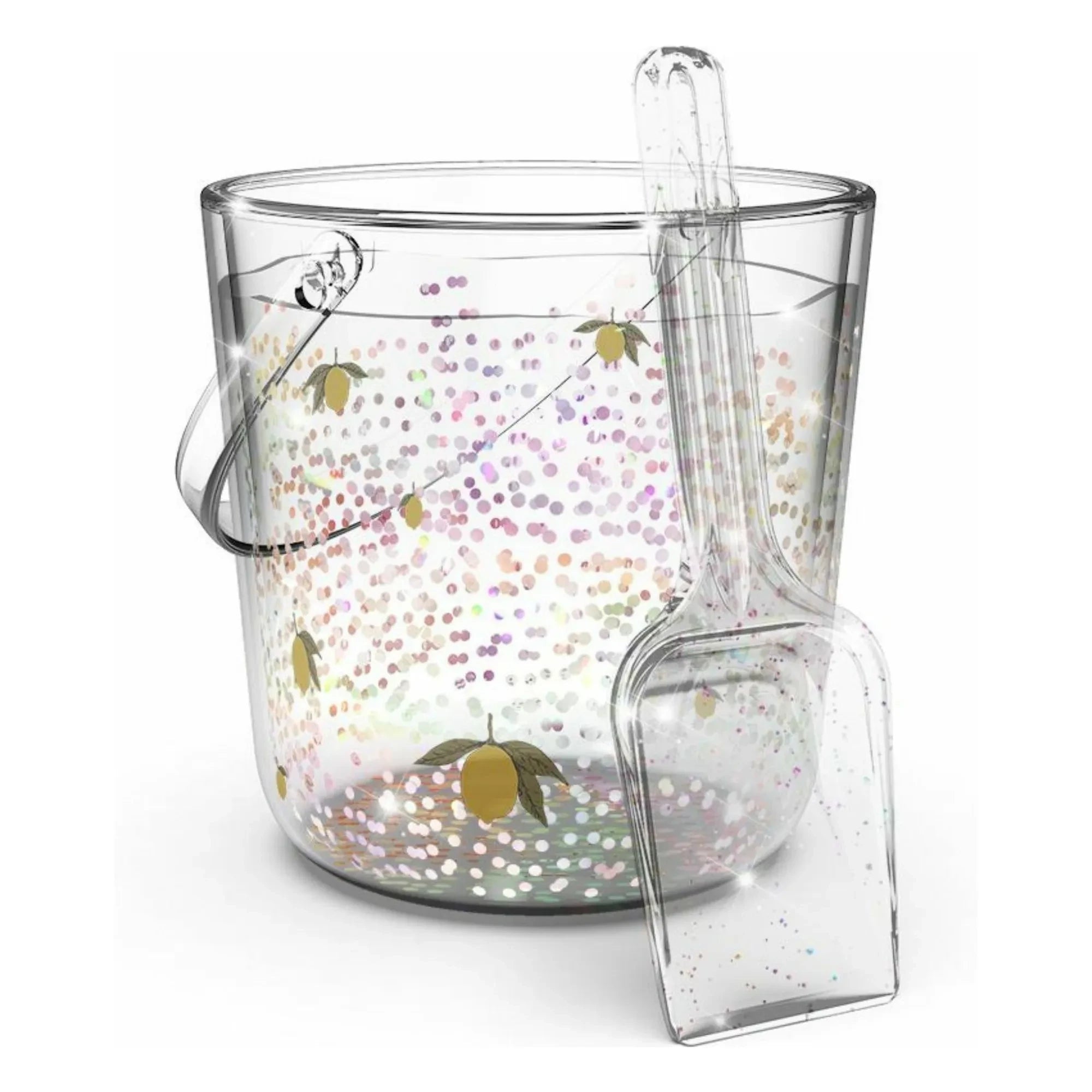 Konges Sløjd - Lemon Yellow Sparkling Beach Bucket and Shovel | Lemon Yellow