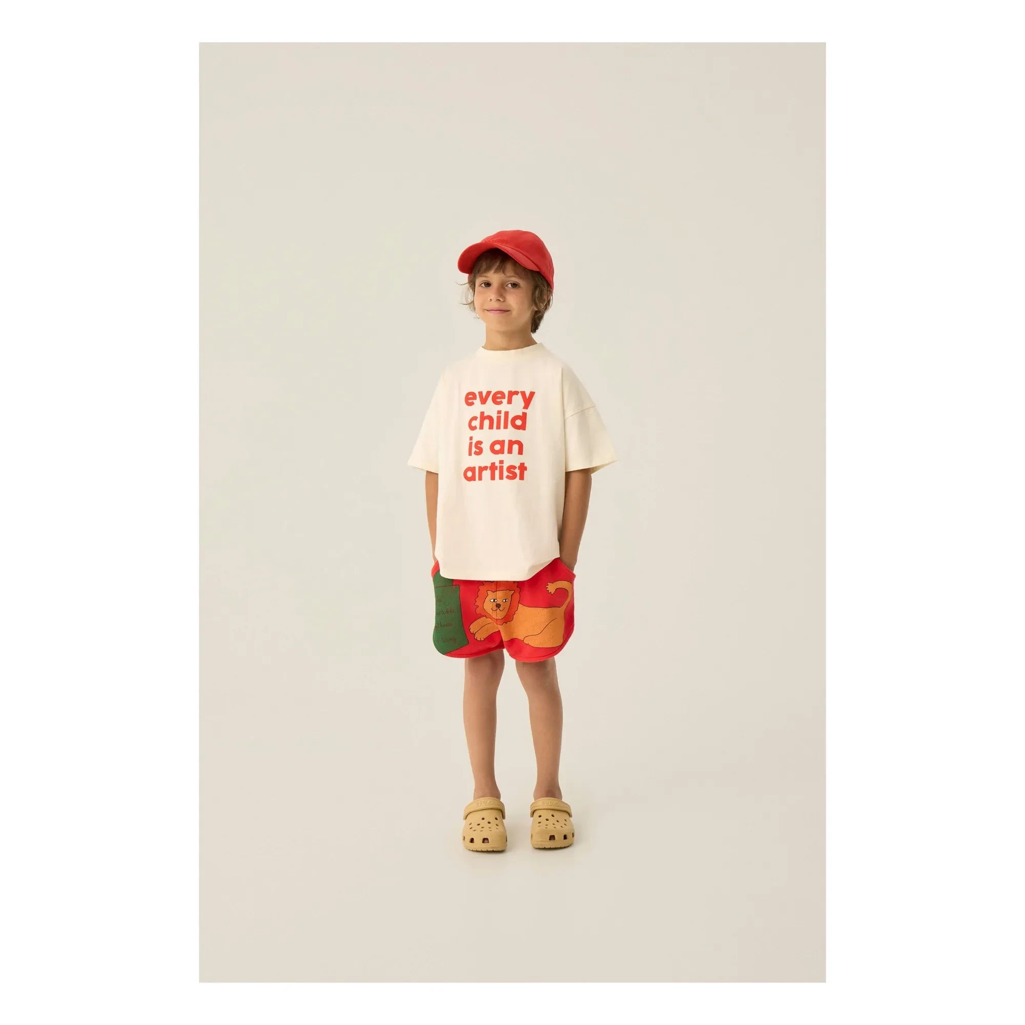 The Campamento - Oversized T-Shirt Every Child Is An Artist Organic Cotton | Ivory